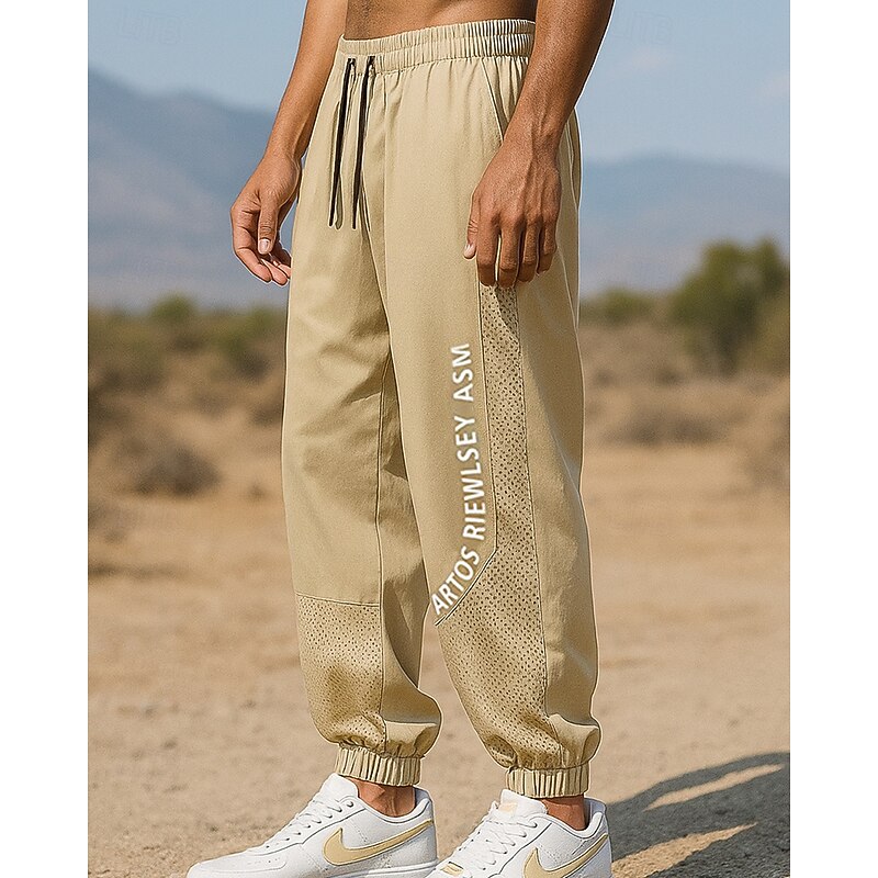 Men's Running Pants Sports Trousers Jogger Sweatpants Pocket Drawstring Bottoms Athleisure Gym Workout Moisture Wicking Breathable Basketball Football Running Loose Fit Sportswear Activewear Solid3
