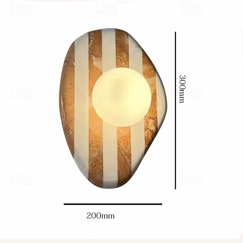 LED Wall Sconces Galss Stone Wall Lamps Wall Sconces Bedroom Shops Cafes Wall Light 110-240V4