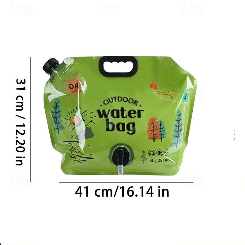 Durable Extra Thick Portable Water Storage Bag  Collapsible Design Secure Cap Feature Reinforced Design & Easy-to-Carry Handle for Camping Hiking & Travel Perfect for Outdoor Adventures & Holiday2