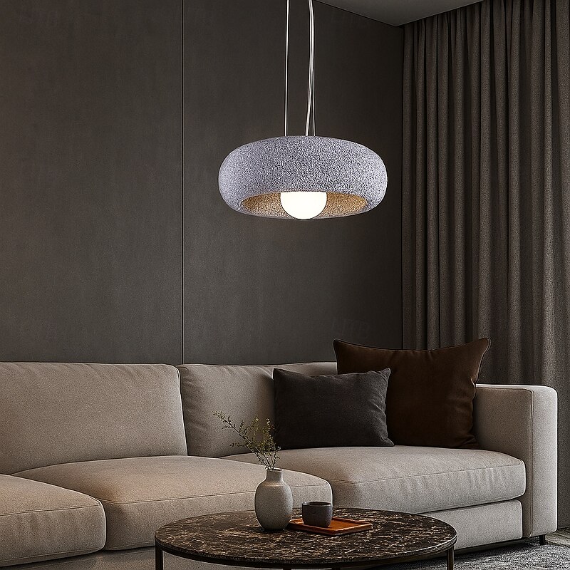 Country Vintage Polystyrene Pendant Light, 40cm Diameter, Hollow - Out Round Design, Warm White/White Light, G9, Adjustable Chain4