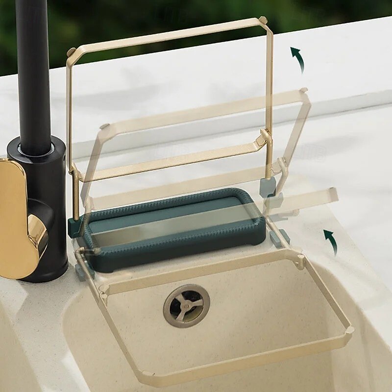 Kitchen Sink Corner Drain Strainer with 50pcs Filter, Food Waste Filter Holder for Sink, Coffee Grounds Catcher, Clog Prevention Mesh Bags4