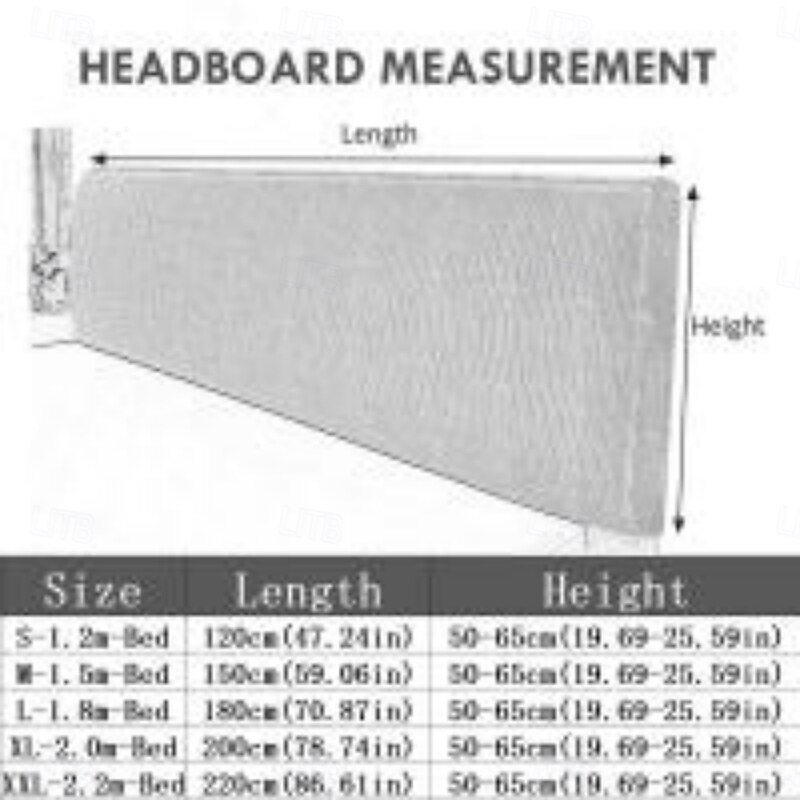 Soft Elastic Bedhead Cover – Washable & Decorative Headboard Protector for Bedroom2