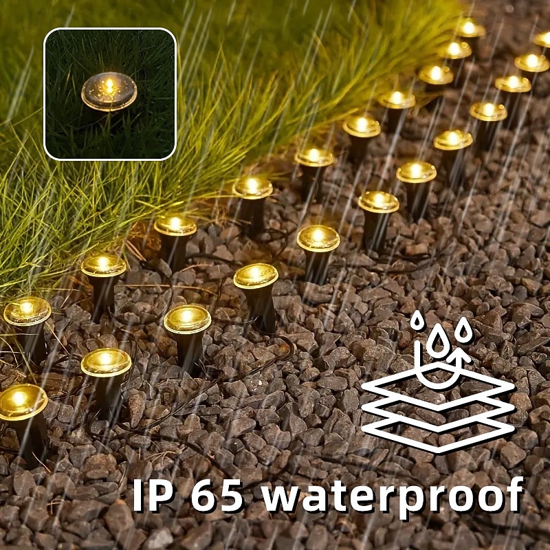 Solar Guidepost Ground Lights 15/30 Packs Flat Solar Lights Outdoor Waterproof Solar Disk Landscape Lights for Garden Pathway Wall Steps Decks Yard Lawn Walkway (Warm White/Cold White)2