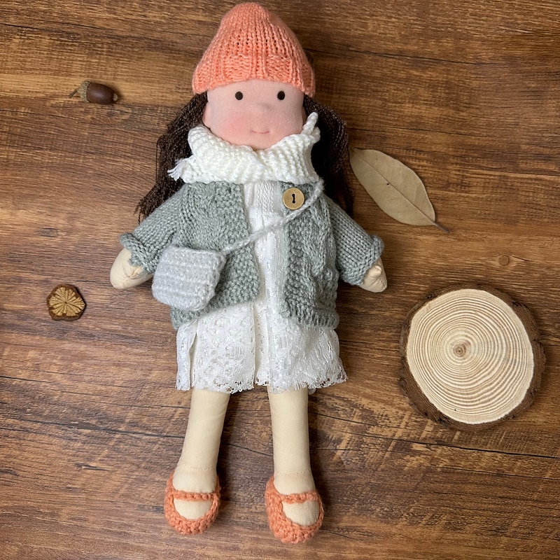 Cotton Body Waldorf Doll Doll Artist Handmade Mini Dress-Up Doll DIY Halloween Gift Box Packaging Blessing for Christmas Gifts4