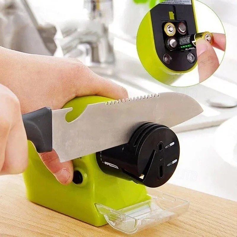 KNIFE SHARPENER Electric Sharpening Tool for Home Use Multifunctional Automatic Sharpener for Kitchen Knives Fruit Knives Screwdrivers and More with Durable Grinding Wheel2