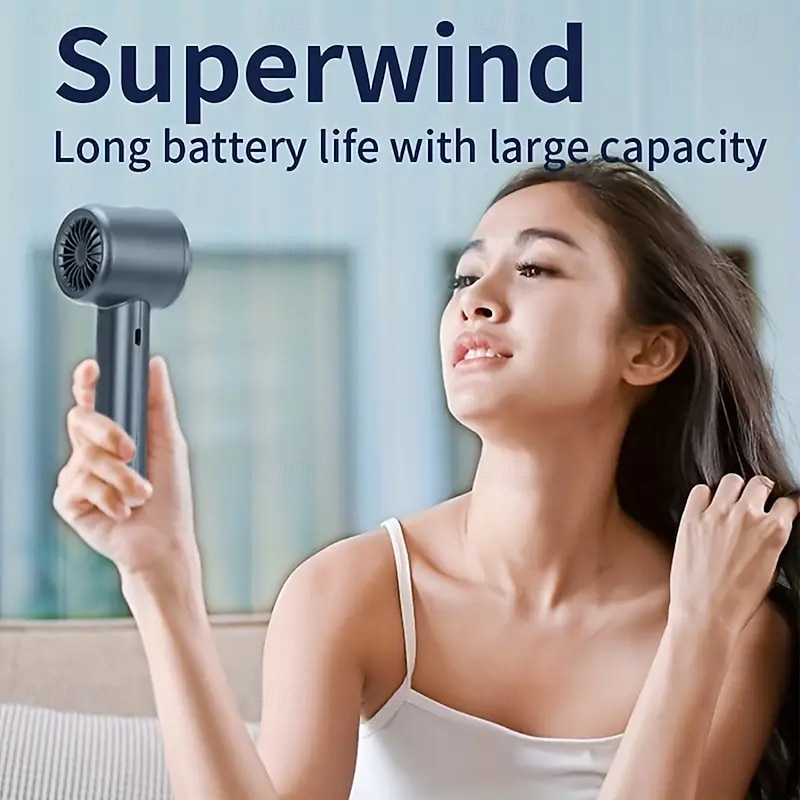 New Mini Handheld Fan 120 Speed Portable Bladeless Handheld Fans Instant Cooling Rechargeable Stylish Personal Fan for Women Men