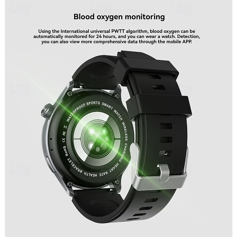 HD21 Smart Watch 1.43 inch Smartwatch Fitness Running Watch Bluetooth Timer Call Reminder Heart Rate Monitor Sedentary Reminder Find My Device Compatible with Android iOS IP68 Women Heart Rate3