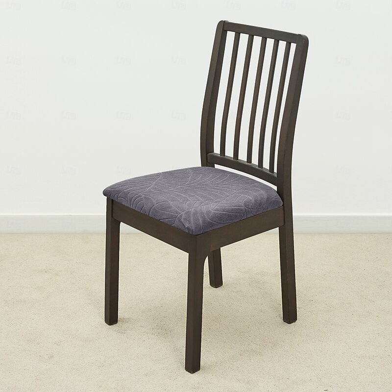 1/4/6pcs Waterproof Jacquard Chair Seat Cushion Slipcover Stretchable and Removable Seat Protector, Anti-Slip Washable Cover for Dining Chairs, Kitchen, Office, and Home Use4