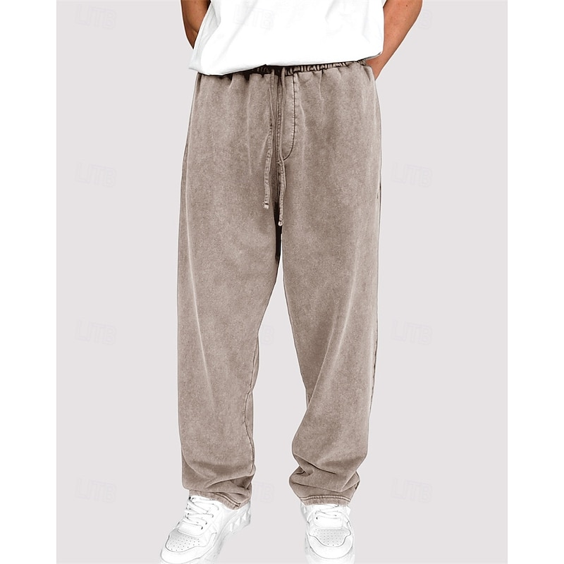 Men's Athletic Pants Sweatpants Joggers Trousers Pocket Elastic Waist Drawstring Plain Comfort Sports Outdoor Daily Fashion Casual Grass Green Light Green Micro-elastic