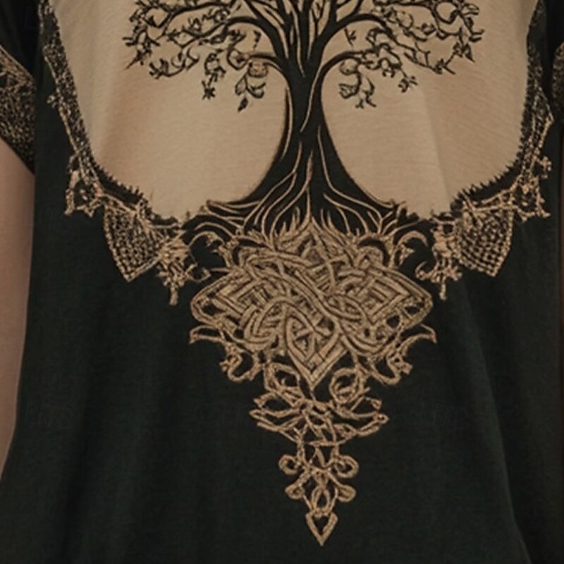 Women's T Shirt Tee Top Plants Fashion Hawaiian Modern Short Sleeve Crew Neck Regular Tops Daily Going out Print Khaki Summer3