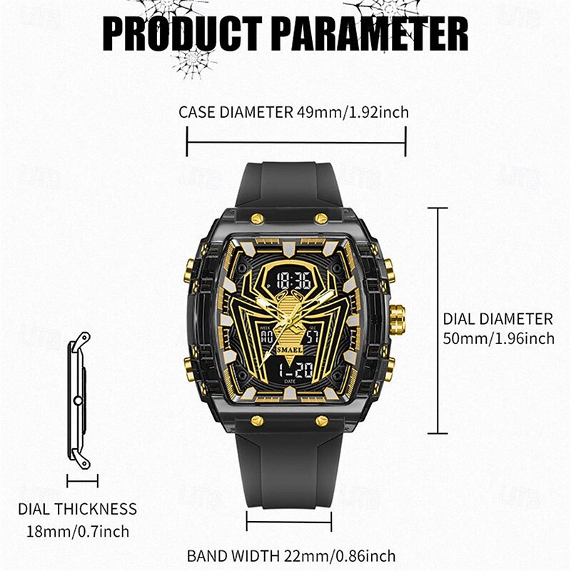 SMAEL Brand 8116 Waterproof Dropshipping Watch Alarm Clock Luminous Young Fashion business Quartz Sport Wristwatches3