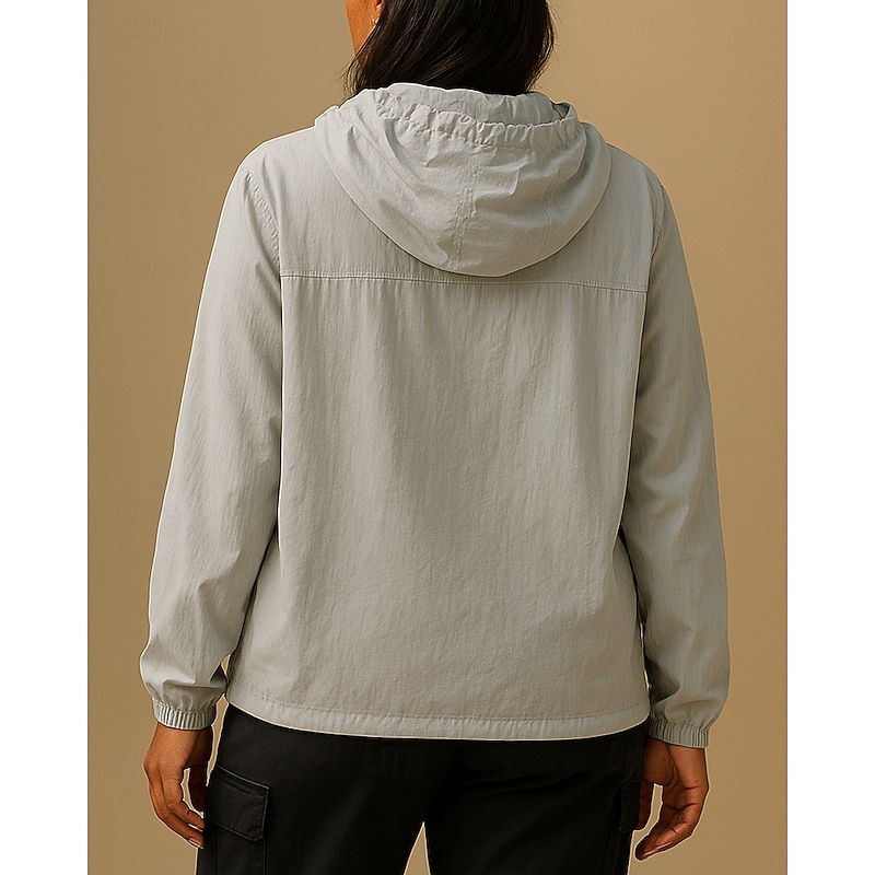 Women's Windbreaker Softshell Jacket Hiking Jacket Outdoor Sun Protection Quick Dry Lightweight Breathable Hiking Outfits Hiking Clothes Summer Spring Jacket Climbing Camping / Hiking / Caving Running2