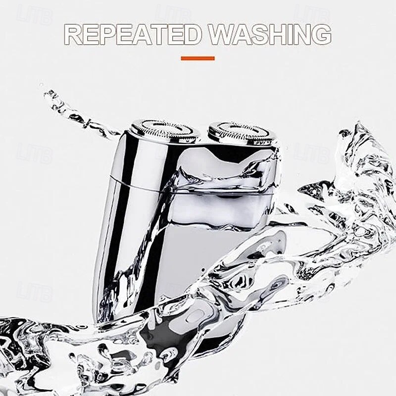 Waterproof Portable USB Men's Shaver Dual-Head Magnetic Mini Electric Razor Compact Beard Trimmer for Men Rechargeable USB Charging Travel Friendly Shaving Device3