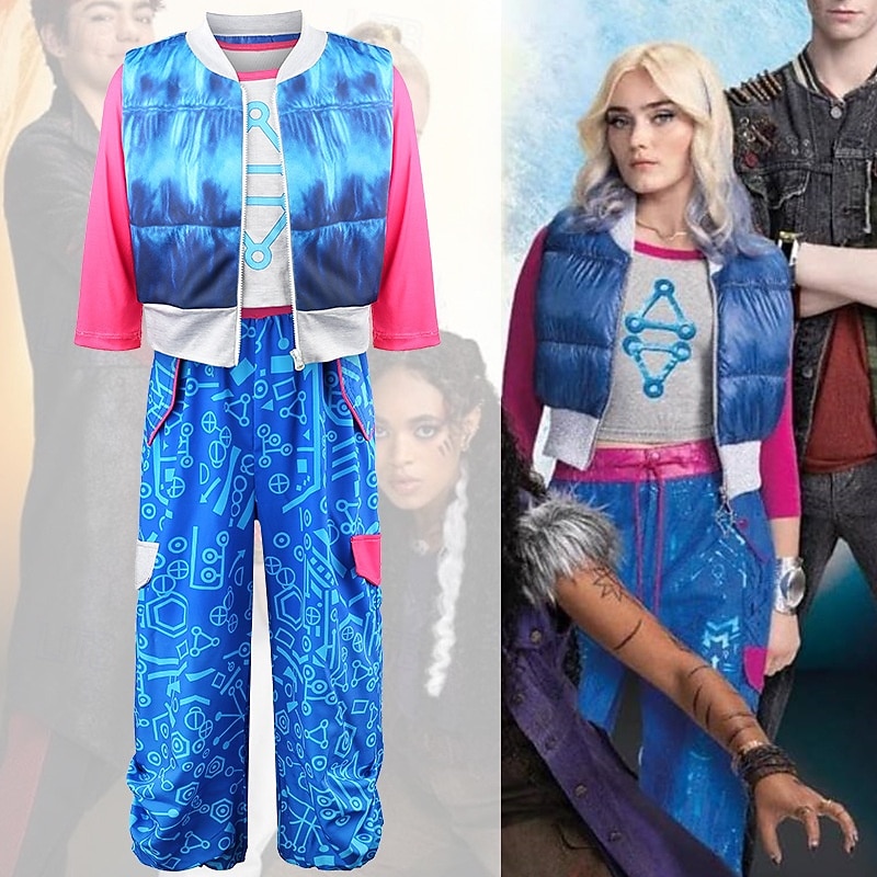 Zombie School Zombies 4 Addison Costume Fancy Dress Movie Cosplay for Girls' Kids Halloween Carnival Performance Comic Con Anime Expo