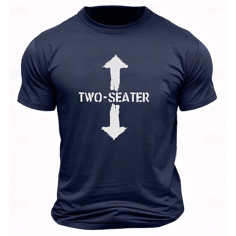 Men's T-Shirt Short Sleeve Funny Two-Seater Arrows Graphic3