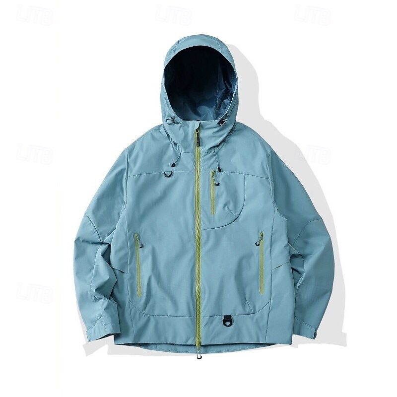 Men's Windbreaker Softshell Jacket Hiking Jacket Outdoor Waterproof Windproof Hiking Outfits Hiking Clothes Winter Autumn / Fall Top Camping / Hiking / Caving Running Solid Color Black Pink Blue2