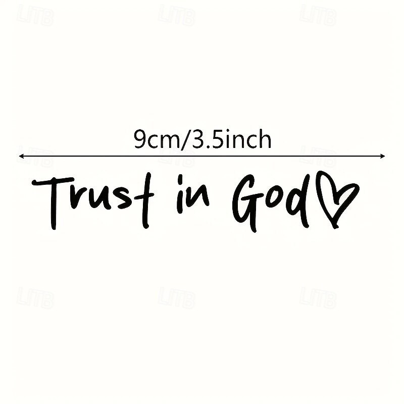 4pcs Trust in God Car Rearview Mirror Sticker, Car Rearview Mirror Decal, Inspirational Vinyl Sticker, Ideal Christian Gift, Jesus Faith Letter Decals for Car Interior3