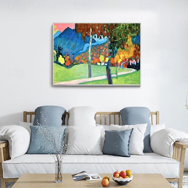 Handmade Oil Painting Canvas Wall Art Decoration Famous Wassily Kandinsky Abstract Landscape for Home Decor Rolled Frameless Unstretched Painting3