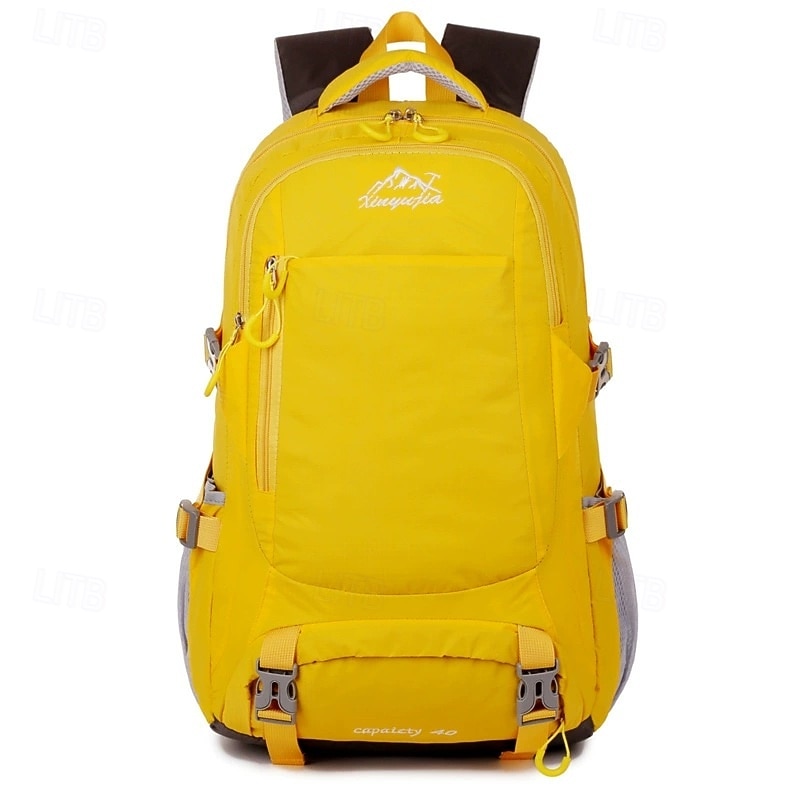 Men's Women's Backpack School Bag Bookbag Functional Backpack School Backpack Bookbag School Outdoor Camping & Hiking Polyester Nylon Adjustable Large Capacity Waterproof Zipper Black Yellow Light2