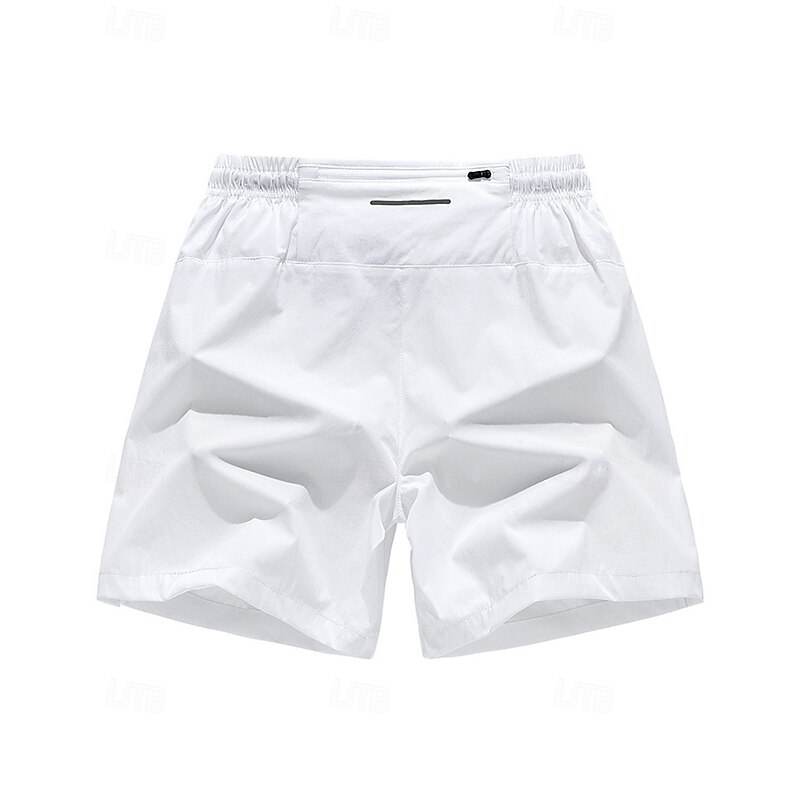 Men's Running Shorts Workout Shorts Zip Up Pocket High Waist Bottoms Athleisure Gym Workout Quick Dry Breathable Gym Workout Outdoor Running Regular Fit Sportswear Activewear Solid Colored Black4