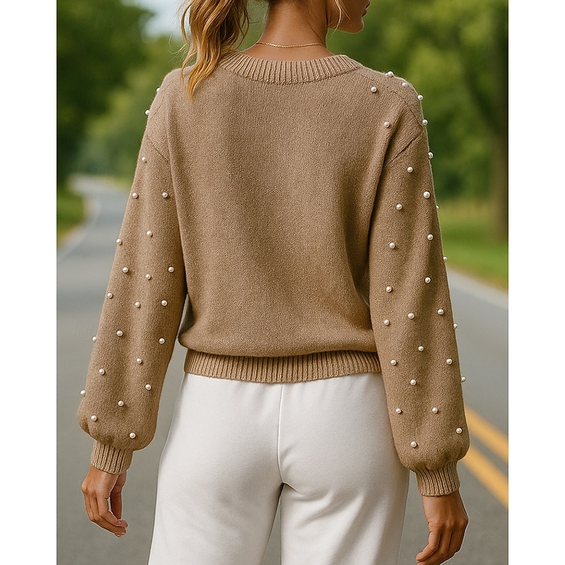 Women's Casual Tops Pullover Sweater Long Sleeve Top Athleisure Solid Colored Fashion Outdoor Running Sportswear Activewear Black Green Khaki2