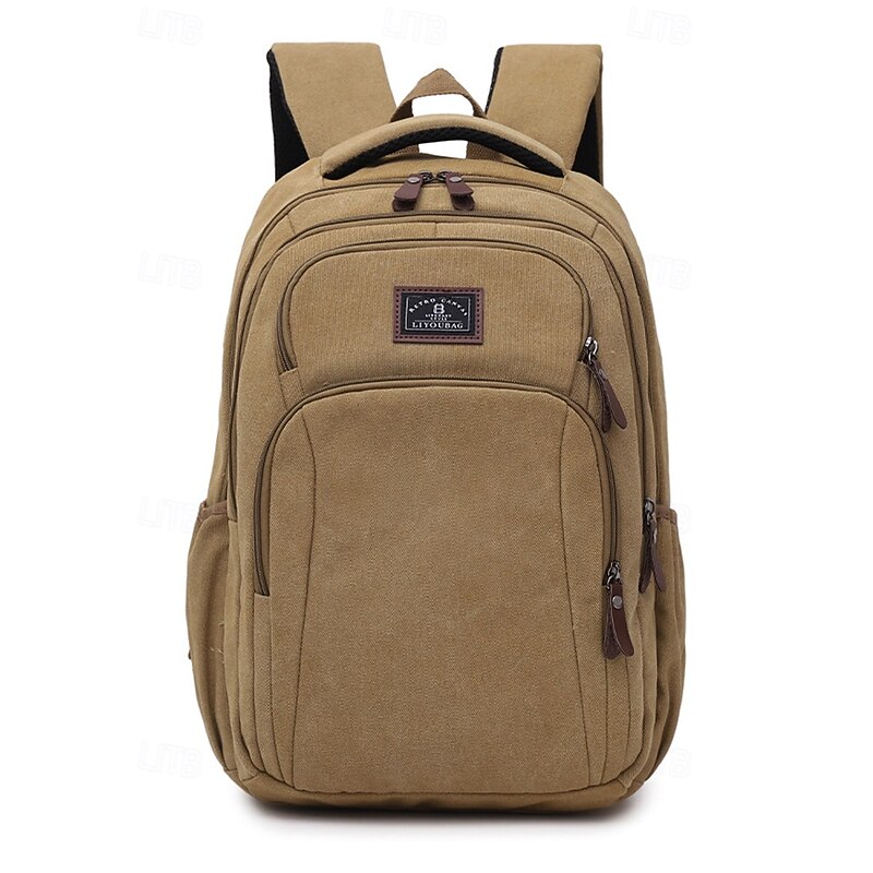 Men's Casual Laptop Backpack – Water-Repellent Canvas Bag with Multiple Compartments, Durable Design for School, Travel and Everyday Use2
