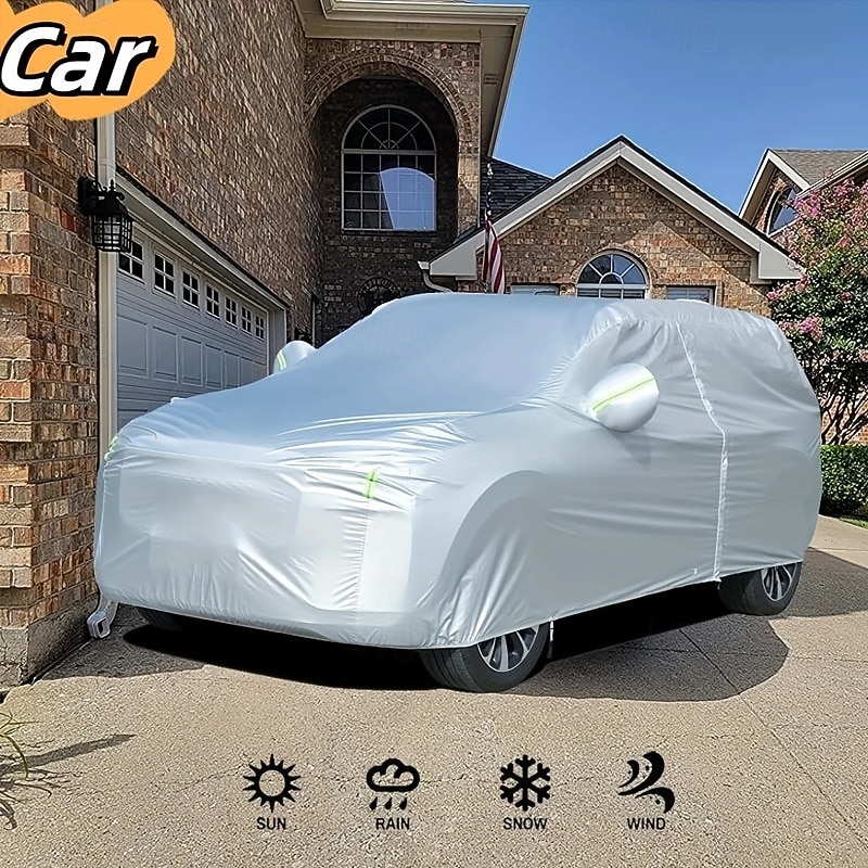 Protect your SUV/ sedan from the sun rain snow and UV rays with this all-purpose outdoor waterproof car cover!