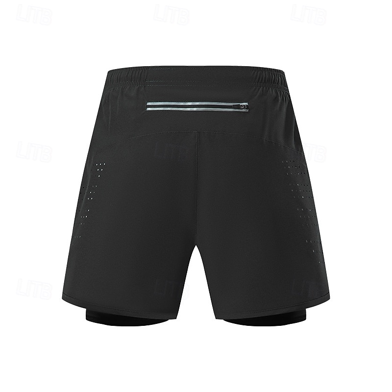 Men's Running Shorts Military Outdoor Regular Fit Quick Dry Shorts Drawstring Elastic Waist Black White Hunting Climbing Camping / Hiking / Caving S M L XL XXL