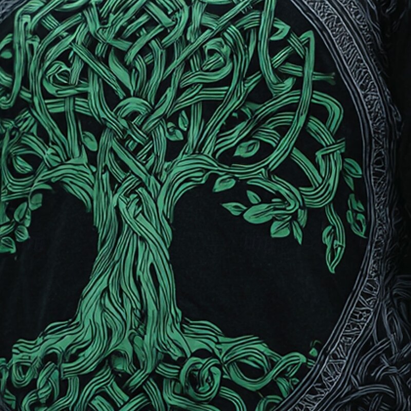 Men's 3D Celtics Tree Of Life T Shirt Short Sleeve T shirt 3D Print Crew Neck Shirt Fashion Viking Designer Party Street Casual Blue Green Army Green Summer Spring Clothing Apparel S M L XL XXL XXXL2
