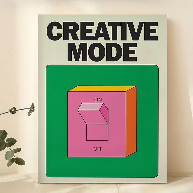 Retro Art Deco Alphabet Canvas Poster Modern Frameless Wall Hanging Decor Creative Mode Art Print for Living Room Bedroom Home Office Indoor Letter Print Wall Art - Ink Medium4