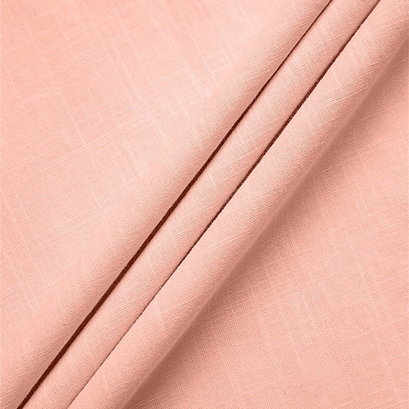 Men's Shirt Linen Shirt Popover Shirt Summer Shirt Beach Wear Band Collar Shirt Plain Vacation Casual Black White Yellow Pink Short Sleeve Stand Collar Summer Clothing Apparel4