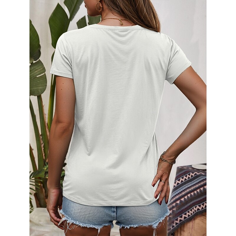 Women's T Shirt Graphic Animal Vintage Stylish Classic Short Sleeve Crew Neck Regular Tops Daily Weekend Print Yellow Orange Green Khaki Light Grey Summer2