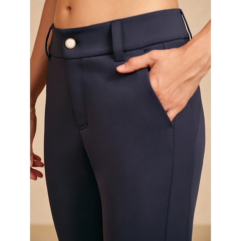 Women's Golf Pants Navy Blue Bottoms Ladies Golf Attire Clothes Outfits Wear Apparel3