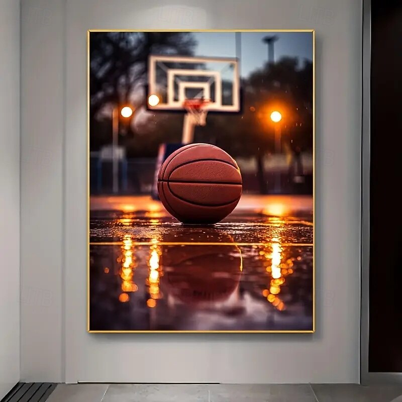 Modern Basketball Nostalgic Canvas Poster - Frameless Wall Art Suitable For Bedroom And Living Room Decoration