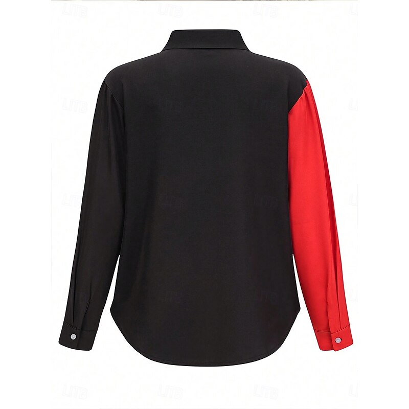 Women's Shirt Button Down Tunic Shirt Collar Long Sleeve Solid Color Vintage Stylish Casual Regular Tops Work Daily s Print Pink Red Blue Purple Green Spring Fall Winter2