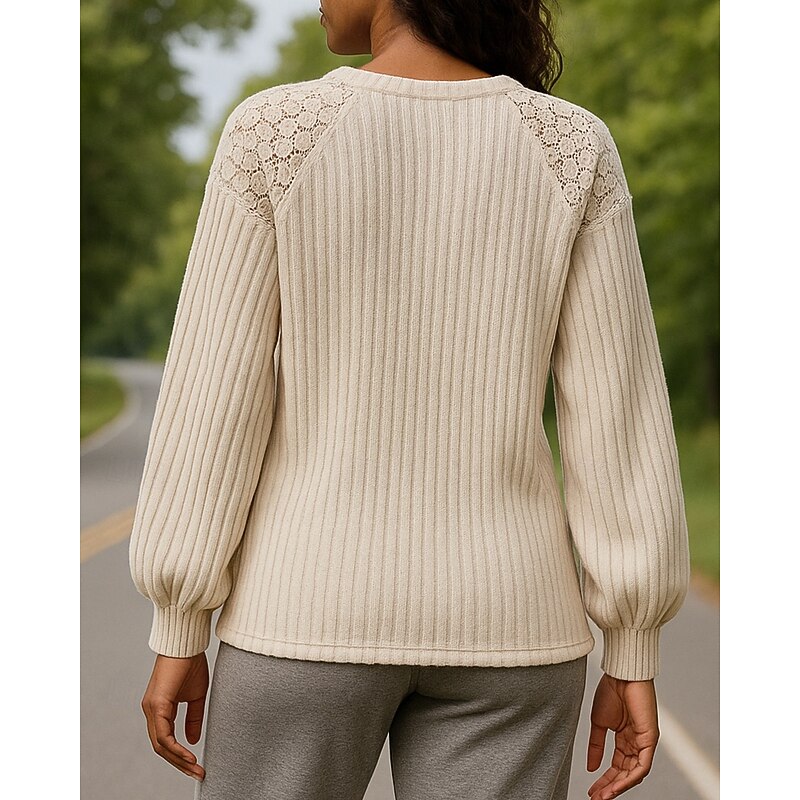 Women's Casual Tops Pullover Sweater Long Sleeve Top Athleisure Solid Colored Fashion Outdoor Running Sportswear Activewear Black White Burgundy2