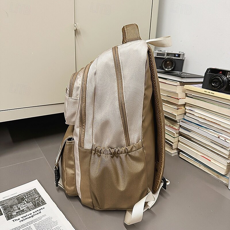 Men's Colorblock School Backpack – Large Capacity Casual Bookbag for Teen Boys, High School & College Students3