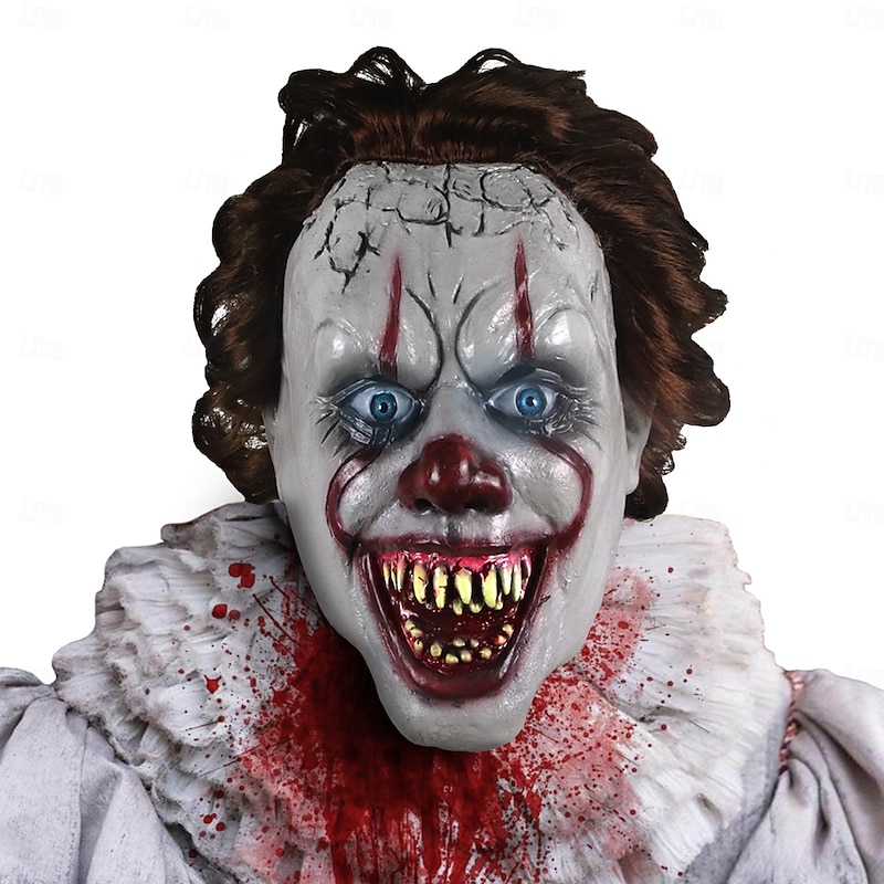 Clown Pennywise Halloween Mask It Horror Creepy Clowns Scary Full Head Adults' Men's Unisex Halloween Carnival Performance Party Easy Halloween Costumes Dress Up
