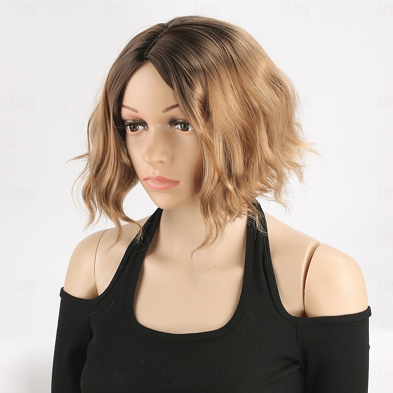 Soft Wavy Medium Wigs Natural Looking Synthetic Wigs for Ladies Daily Cosplay Hair Wig3