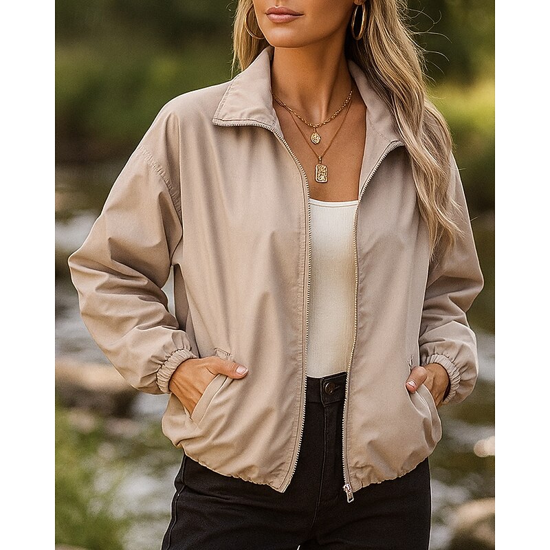 Women's Outdoor Jacket Hiking Jacket Rain Coat Outdoor Waterproof Windproof Hiking Outfits Hiking Clothes Spring Autumn / Fall Top Camping / Hiking / Caving Running Black Army Green Purple