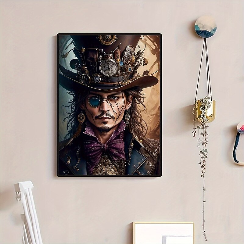 Pirate-Themed Canvas Art Frameless Whimsical Wall Decor for Home Office and Cafe3