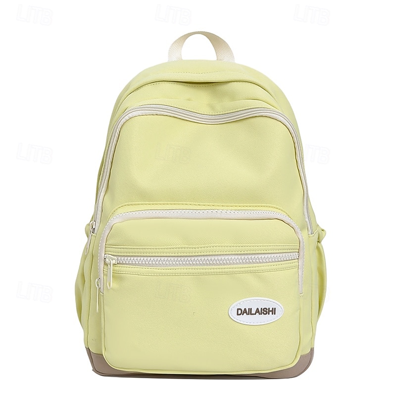 Girls' Pink Backpack for School & Daily Use – Lightweight Bookbag with Front Zipper Pocket for Teen Students & College3