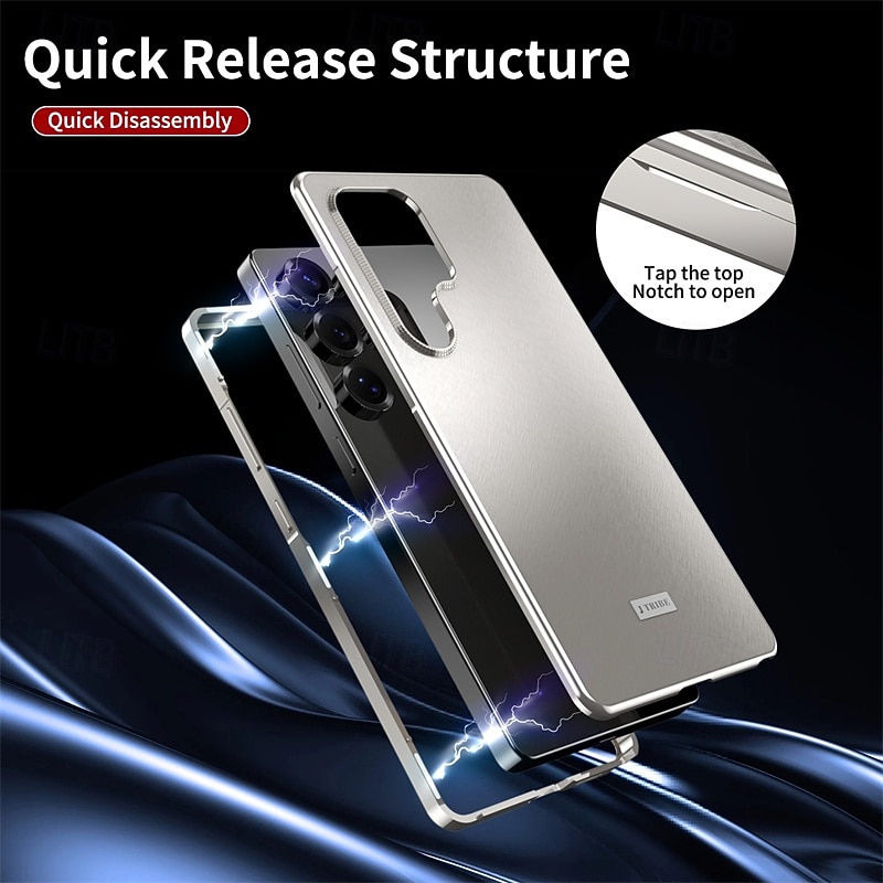 Phone Case For Samsung Galaxy Back Cover Detachable Magnetic Shockproof PC Metal2