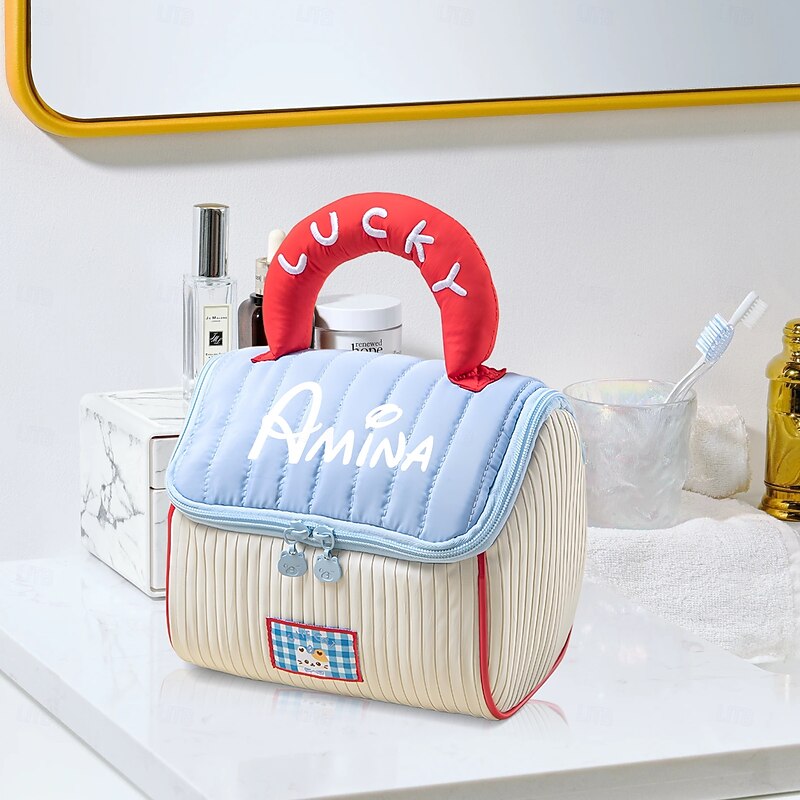 Personalized Name Makeup Bag with Customizable Font and Color, Unique Gift for Girlfriend, Wife, Mom – Perfect for Valentine's Day, Mother's Day, Christmas, Anniversary, Birthday, Warm and Thoughtful Present4