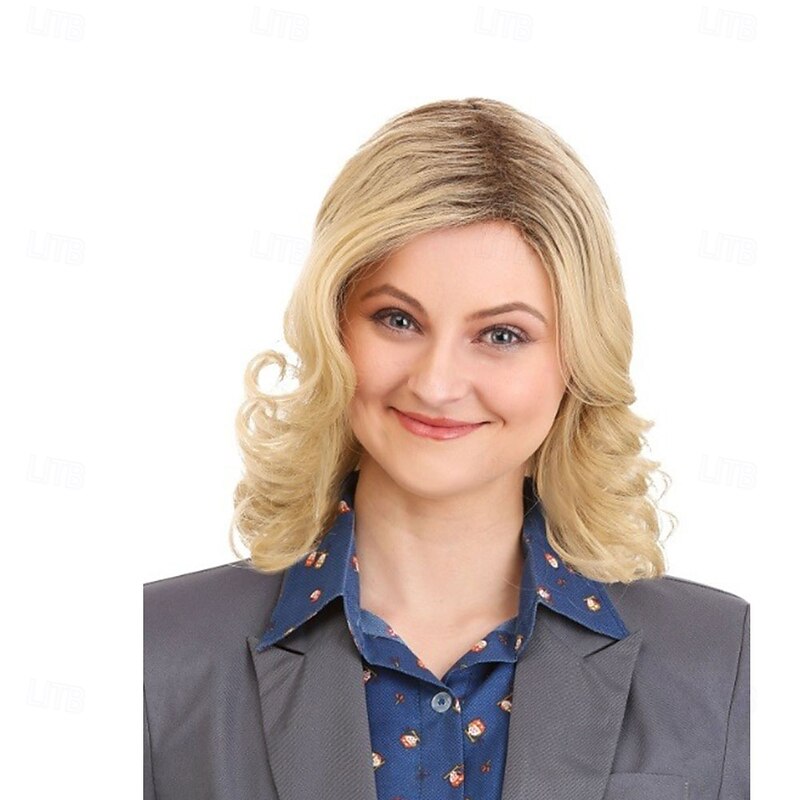 Parks and Recreation Leslie Knope Wig – Synthetic Blonde Wig for Women, Perfect for Halloween, Cosplay & Costume Parties2