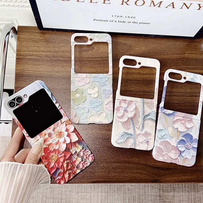 Phone Case For Samsung Galaxy Z Fold 7 Z Flip 7 Z Flip 6 Z Flip 5 Z Flip 4 Back Cover Shockproof Flower Floral
