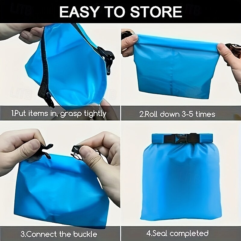6pcs storage bags High-Quality Lockable bag suitable for outdoor camping hiking ultra light equipment travel essentials gym and travel - durable and sealed storage bag Mixed Colors3