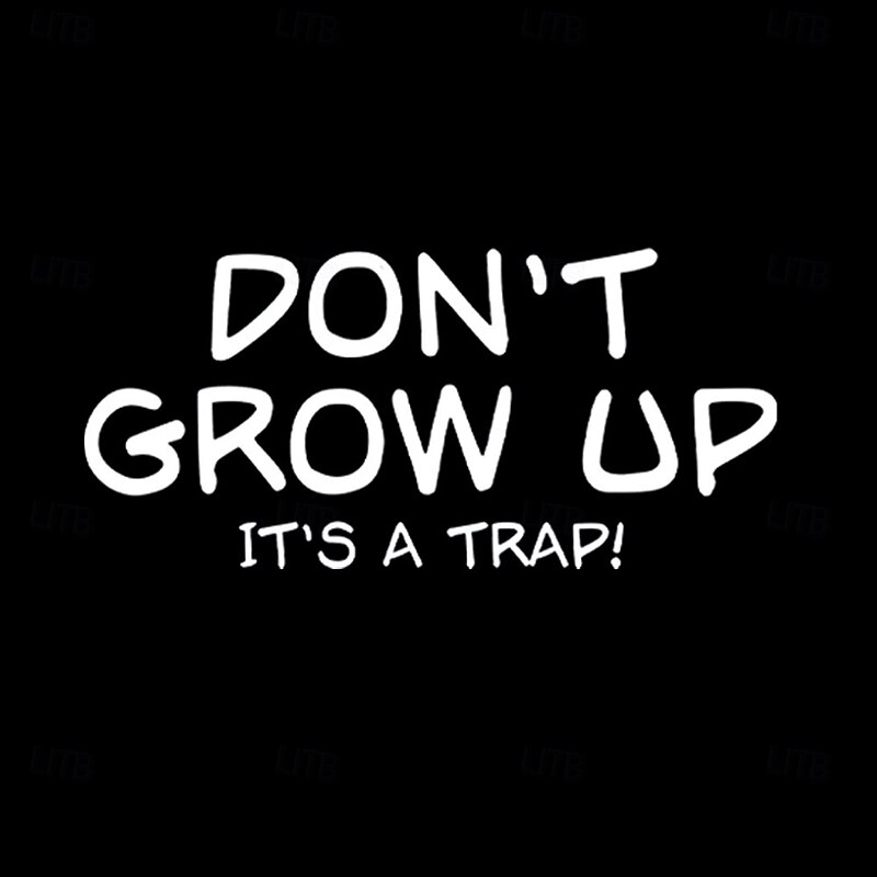 Mens Funny Short Sleeve Henley Graphic T-Shirt with 'Don't Grow Up It's A Trap!' Quote - Lifestyle Humor2