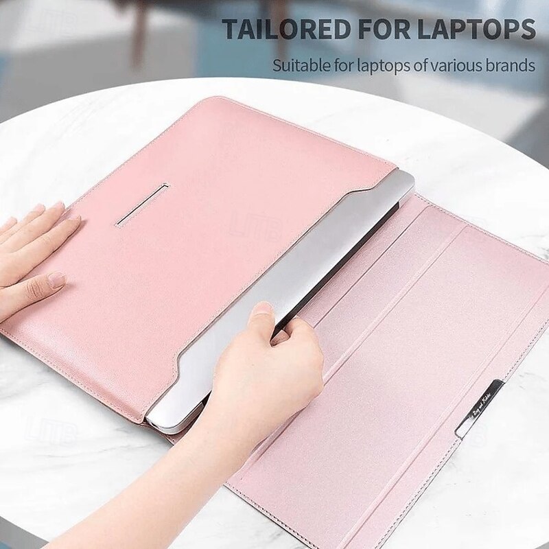 11-17 Inch Universal Multi Function Waterproof Notebook Bag 3 in 1 Laptop Sleeve with Stand Hand Rest and Storage for MacBook 13.3 14 16 Inch3