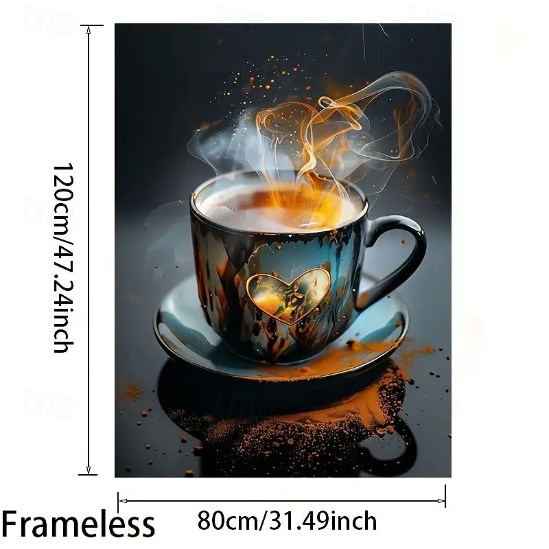 Modern Coffee Made With Love Canvas Poster Frameless Wall Art Suitable For Bedroom And Living Room Decoration2